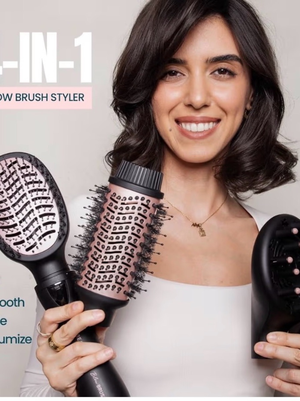 The Beachwaver Co. 4-Piece Styling Brush Set - Black with Rose Gold - Picture 9 of 10